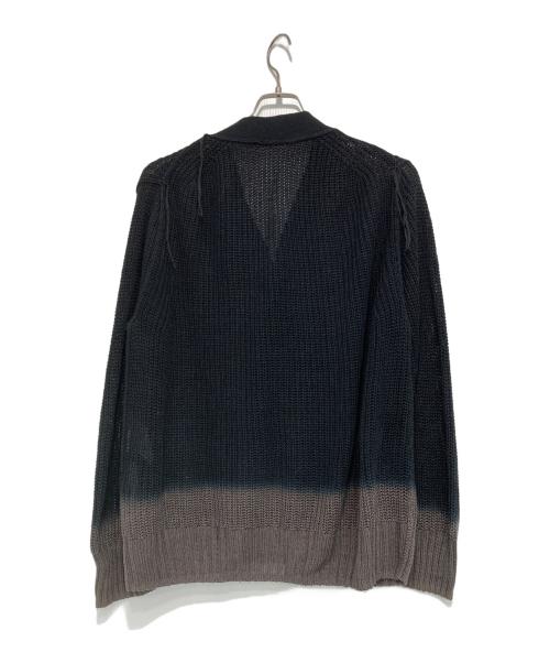 sacai（サカイ）sacai (サカイ) Gradation Knit Cardigan ブラック×グレー サイズ:1の古着・服飾アイテム