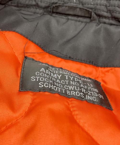 Schott（ショット）Schott (ショット) ARMY TYPE-U フライトジャケット ブラック サイズ:Sの古着・服飾アイテム