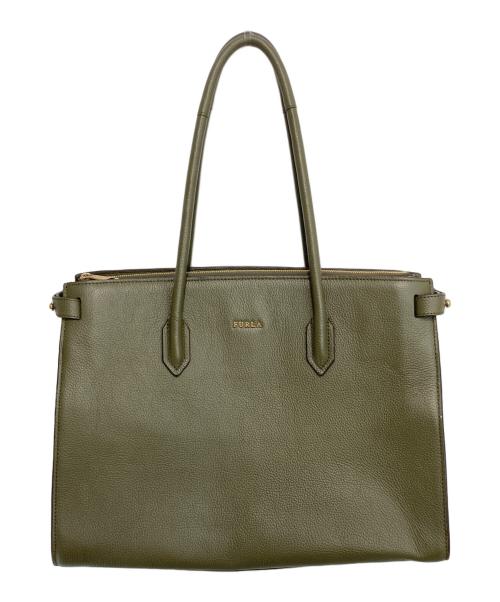 FURLA（フルラ）FURLA (フルラ) 18723 トートバッグ カーキの古着・服飾アイテム
