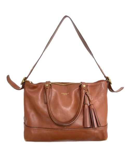 COACH（コーチ）COACH (コーチ) 2WAY レザーバッグ ブラウンの古着・服飾アイテム
