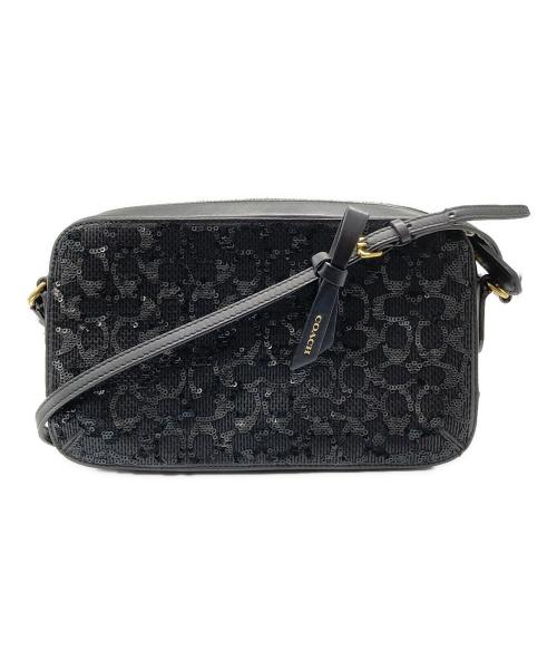 COACH（コーチ）COACH (コーチ) スパンコール シグネチャー ショルダーバッグ ブラックの古着・服飾アイテム