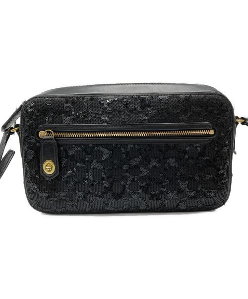COACH（コーチ）COACH (コーチ) スパンコール シグネチャー ショルダーバッグ ブラックの古着・服飾アイテム