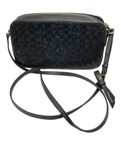 COACH（コーチ）COACH (コーチ) スパンコール シグネチャー ショルダーバッグ ブラックの古着・服飾アイテム