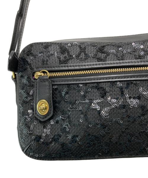 COACH（コーチ）COACH (コーチ) スパンコール シグネチャー ショルダーバッグ ブラックの古着・服飾アイテム