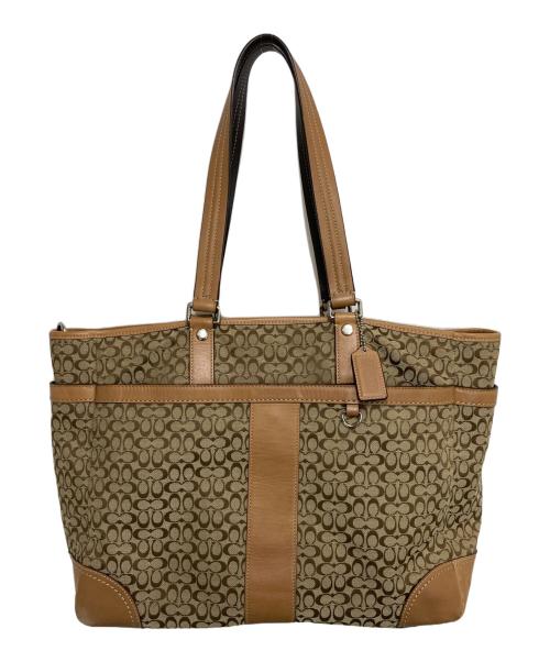COACH（コーチ）COACH (コーチ) シグネチャー トートバッグ F77156 ベージュの古着・服飾アイテム