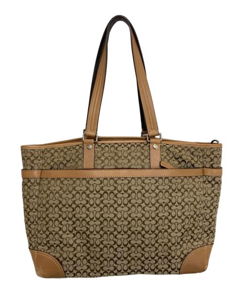 COACH（コーチ）COACH (コーチ) シグネチャー トートバッグ F77156 ベージュの古着・服飾アイテム