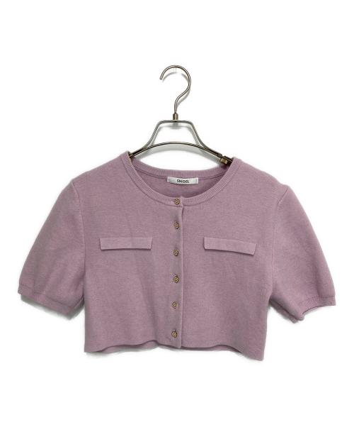 Snidel（スナイデル）Snidel (スナイデル) クロップドハーフスリーブカーディガン ピンク サイズ:Fの古着・服飾アイテム
