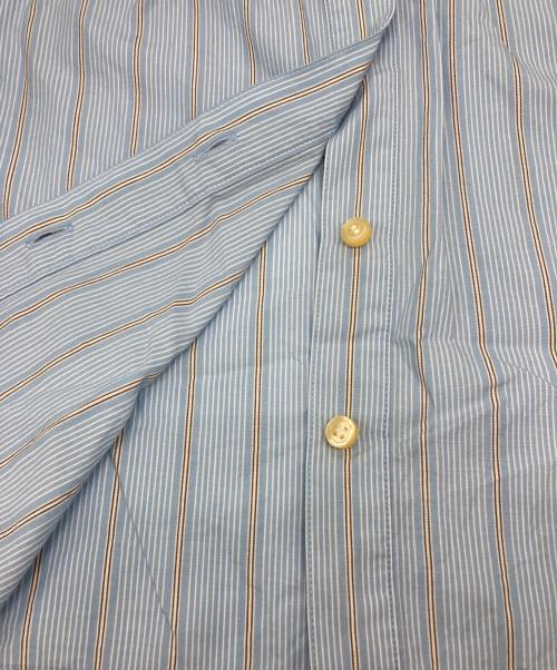 BURBERRY BLUE LABEL（バーバリー ブルー レーベル）BURBERRY BLUE LABEL (バーバリー ブルー レーベル) ストライプシャツブラウス スカイブルー サイズ:38の古着・服飾アイテム