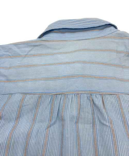 BURBERRY BLUE LABEL（バーバリー ブルー レーベル）BURBERRY BLUE LABEL (バーバリー ブルー レーベル) ストライプシャツブラウス スカイブルー サイズ:38の古着・服飾アイテム