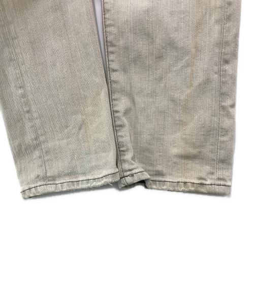 RRL（ダブルアールエル）RRL (ダブルアールエル) ウォッシュ加工スキニーデニムパンツ アイボリー サイズ:30の古着・服飾アイテム
