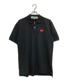 PLAY COMME des GARCONS（プレイコムデギャルソン）の古着「Polo Shirt With Red Emblem」｜ブラック