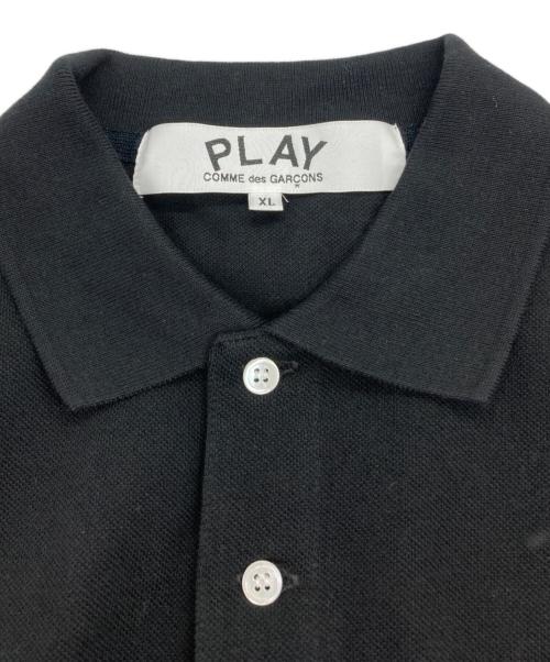 PLAY COMME des GARCONS（プレイコムデギャルソン）PLAY COMME des GARCONS (プレイコムデギャルソン) Polo Shirt With Red Emblem ブラック サイズ:XLの古着・服飾アイテム