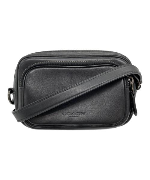 COACH（コーチ）COACH (コーチ) ミニエッジ ダブルポーチ クロスボディ ショルダーバッグ ブラックの古着・服飾アイテム