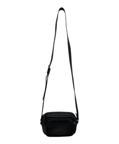 COACH（コーチ）COACH (コーチ) ミニエッジ ダブルポーチ クロスボディ ショルダーバッグ ブラックの古着・服飾アイテム