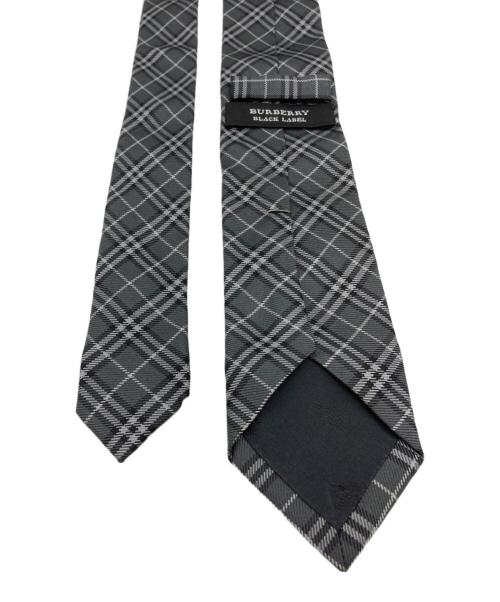 BURBERRY BLACK LABEL（バーバリーブラックレーベル）BURBERRY BLACK LABEL (バーバリーブラックレーベル) チェック柄シルクネクタイ グレー サイズ:-の古着・服飾アイテム
