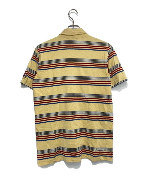 stussy（ステューシー）stussy (ステューシー) 90's ボーダーポロシャツ イエロー×ブルー サイズ:Mの古着・服飾アイテム