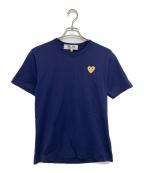 PLAY COMME des GARCONSプレイコムデギャルソン）の古着「ハートロゴ Tシャツ」｜ネイビー
