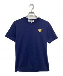 PLAY COMME des GARCONS（プレイコムデギャルソン）の古着「ハートロゴ Tシャツ」｜ネイビー