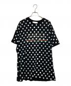 GUCCIグッチ）の古着「ポルカドットプリント Tシャツ」｜ブラック×ホワイト