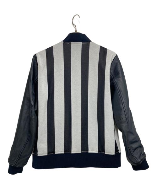 FRED PERRY（フレッドペリー）FRED PERRY (フレッドペリー) Stripe Bomber Jacket ネイビー×ホワイト サイズ:Mの古着・服飾アイテム