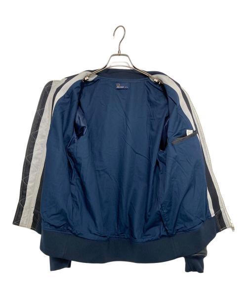 FRED PERRY（フレッドペリー）FRED PERRY (フレッドペリー) Stripe Bomber Jacket ネイビー×ホワイト サイズ:Mの古着・服飾アイテム