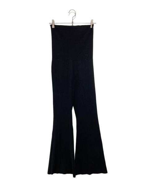 STELLA McCARTNEY（ステラマッカートニー）STELLA McCARTNEY (ステラマッカートニー) レーヨンハイウエストニットフレアパンツ ブラック サイズ:38の古着・服飾アイテム