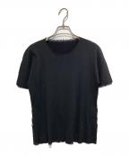 PLEATS PLEASEプリーツプリーズ）の古着「プリーツフリンジカットソー」｜ブラック