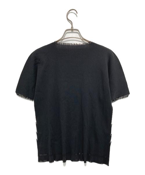 PLEATS PLEASE（プリーツプリーズ）PLEATS PLEASE (プリーツプリーズ) プリーツフリンジカットソー ブラック サイズ:SIZE 3の古着・服飾アイテム