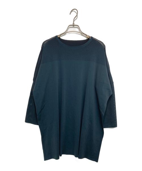 PLEATS PLEASE（プリーツプリーズ）PLEATS PLEASE (プリーツプリーズ) メッシュ切替ロングスリーブカットソー ダークグリーン サイズ:SIZE 3の古着・服飾アイテム