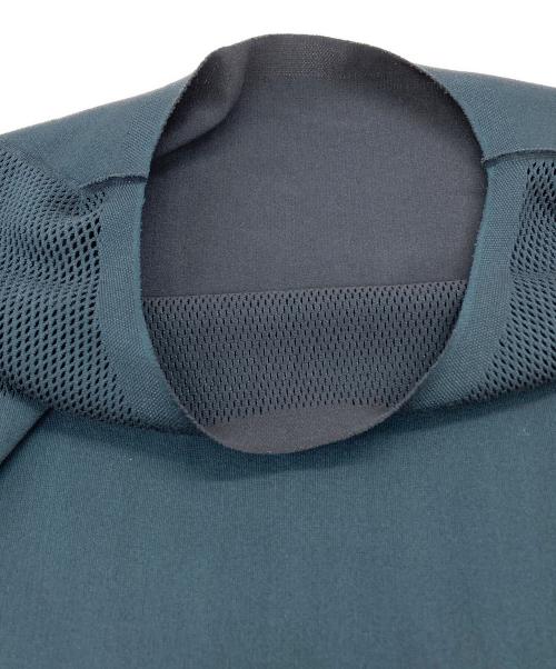 PLEATS PLEASE（プリーツプリーズ）PLEATS PLEASE (プリーツプリーズ) メッシュ切替ロングスリーブカットソー ダークグリーン サイズ:SIZE 3の古着・服飾アイテム