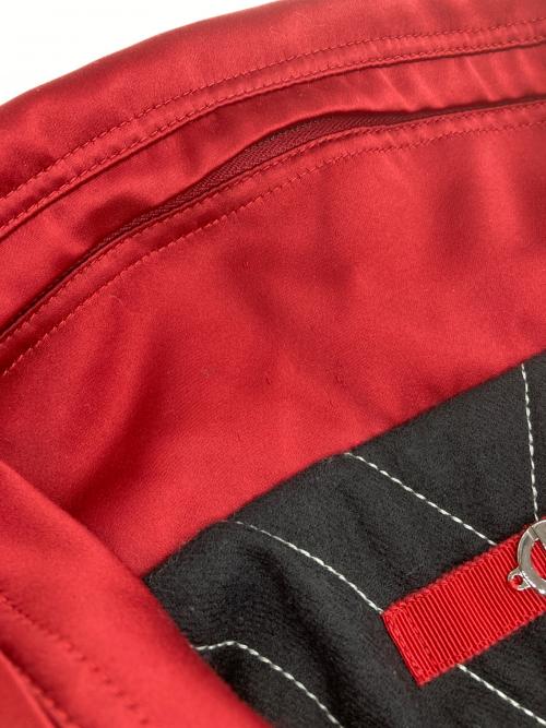 GIORGIO ARMANI（ジョルジオアルマーニ）GIORGIO ARMANI (ジョルジオアルマーニ) チェックショートトレンチコート レッド サイズ:38の古着・服飾アイテム