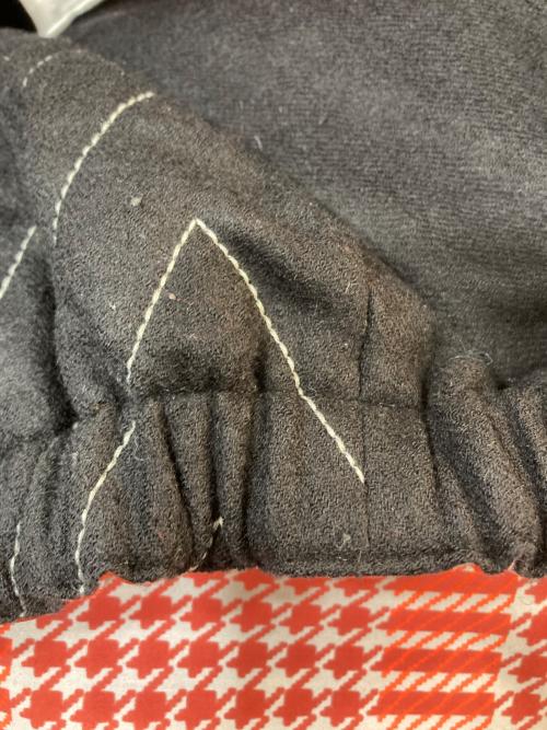 GIORGIO ARMANI（ジョルジオアルマーニ）GIORGIO ARMANI (ジョルジオアルマーニ) チェックショートトレンチコート レッド サイズ:38の古着・服飾アイテム