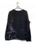 s'yte (サイト) ペイント加工スウェット ブラック サイズ:SIZE 3：8000円