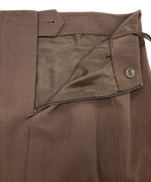 HERMES（エルメス）HERMES (エルメス) ウールタイトスカート ブラウン サイズ:36の古着・服飾アイテム
