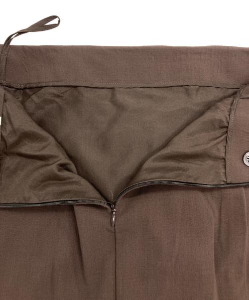 HERMES（エルメス）HERMES (エルメス) ウールタイトスカート ブラウン サイズ:36の古着・服飾アイテム