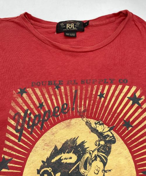 RRL（ダブルアールエル）RRL (ダブルアールエル) カウボーイプリントＴシャツ レッド サイズ:Sの古着・服飾アイテム