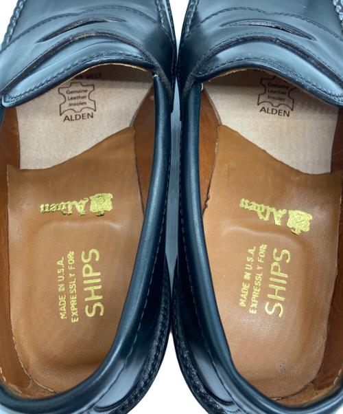 Alden（オールデン）Alden (オールデン) SHIPS (シップス) 別注 コードバン ペニーローファー ブラック サイズ:7 1/2の古着・服飾アイテム
