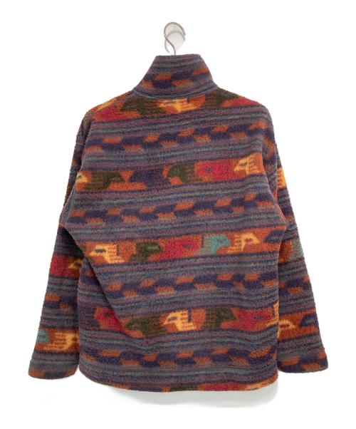 Patagonia（パタゴニア）Patagonia (パタゴニア) プリンテッドシャーリングシンチラセーター パープル×ブラウン サイズ:Sの古着・服飾アイテム