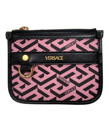 【美品】シグネチャー　レザーポーチ　グレカ　Versace　おしゃれ 中古・古着通販】VERSACE (ヴェルサーチェ) ラ グレカ シグネチャー