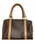 CELINE (セリーヌ) マカダム柄 ボストン ハンドバッグ ブラウン：18000円
