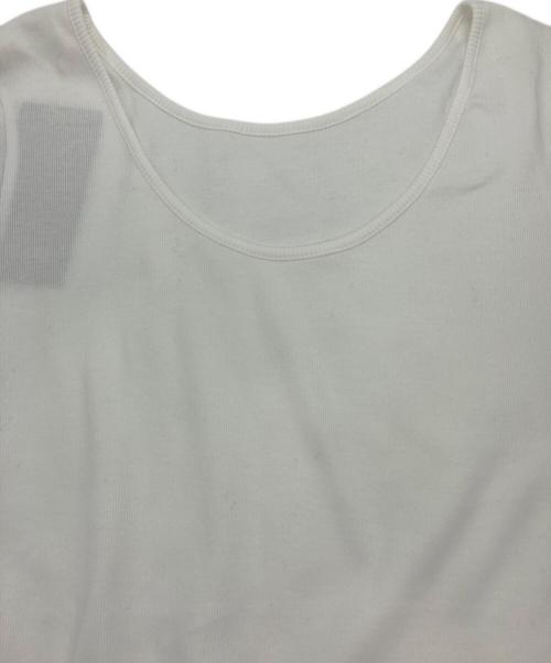 Demi-Luxe Beams（デミルクス ビームス）Demi-Luxe Beams (デミルクス ビームス) バルーン コンビ ワンピース ホワイト×ライトグレー サイズ:36 未使用品の古着・服飾アイテム