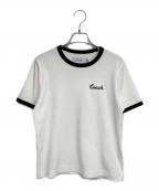 COACHコーチ）の古着「リンガーTシャツ」｜ホワイト×ブラック