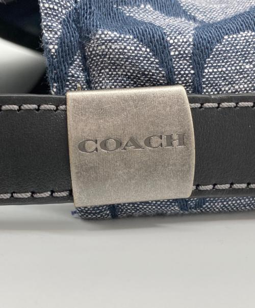 COACH（コーチ）COACH (コーチ) シャンブレー シグネチャー ベースボール キャップ ネイビーの古着・服飾アイテム