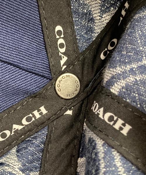 COACH（コーチ）COACH (コーチ) シャンブレー シグネチャー ベースボール キャップ ネイビーの古着・服飾アイテム
