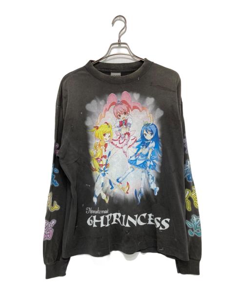 mononoke・made（モノノケ・メイド）mononoke・made (モノノケ・メイド) モノノケ・メイド L/S T-SHIRT SUPERFLAT グレー サイズ:Lの古着・服飾アイテム