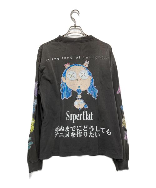 mononoke・made（モノノケ・メイド）mononoke・made (モノノケ・メイド) モノノケ・メイド L/S T-SHIRT SUPERFLAT グレー サイズ:Lの古着・服飾アイテム