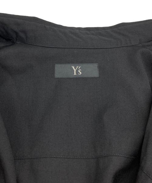 Y's（ワイズ）Y's (ワイズ) レイヤードデザイン ウールシャツワンピース ブラック サイズ:2の古着・服飾アイテム