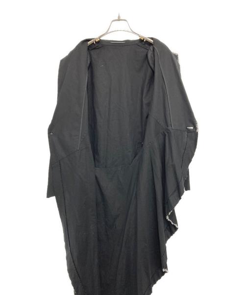 Yohji Yamamoto FEMME（ヨウジヤマモトファム）Yohji Yamamoto FEMME (ヨウジヤマモトファム) 17SS 朝倉優佳 ペイント ペイント加工 リネンコットン アシンメトリーコート ブラック サイズ:2の古着・服飾アイテム