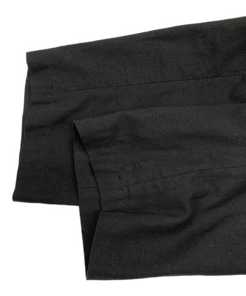 Yohji Yamamoto FEMME（ヨウジヤマモトファム）Yohji Yamamoto FEMME (ヨウジヤマモトファム) 17SS 朝倉優佳 ペイント ペイント加工 リネンコットン アシンメトリーコート ブラック サイズ:2の古着・服飾アイテム