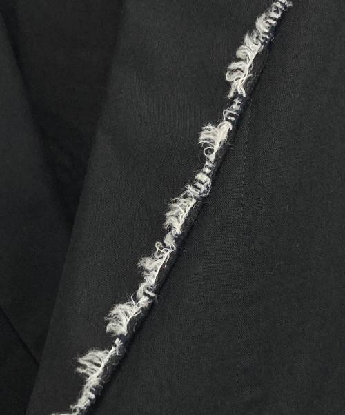Yohji Yamamoto FEMME（ヨウジヤマモトファム）Yohji Yamamoto FEMME (ヨウジヤマモトファム) 17SS 朝倉優佳 ペイント ペイント加工 リネンコットン アシンメトリーコート ブラック サイズ:2の古着・服飾アイテム